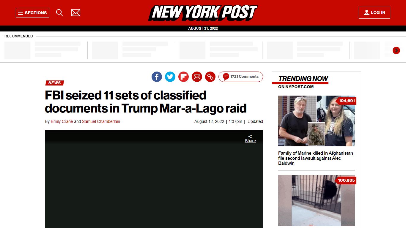FBI seized 11 sets of classified documents in Trump Mar-a-Lago raid